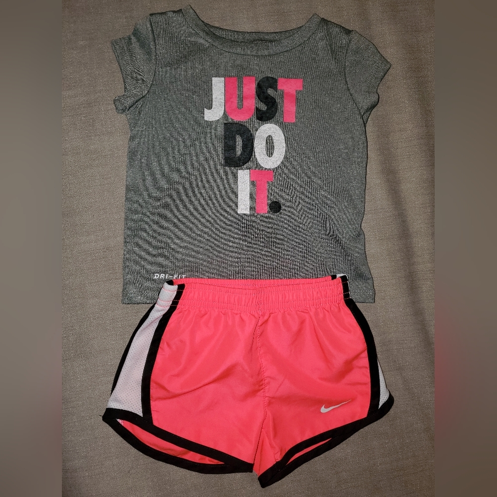 Nike Dri-Fit Two Piece Short Sleeve/Shorts Outfit, Baby Size 18M